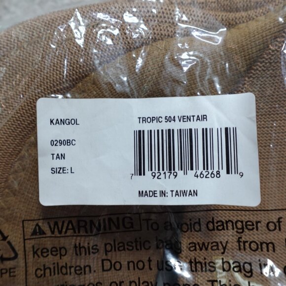 Kangol Hat Large Beige Newsboy Tropic 504 Ventair - Picture 6 of 6